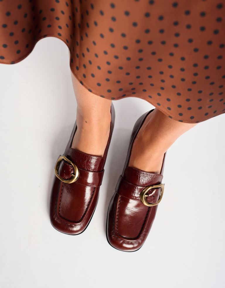 נעלי נשים - Jeffrey Campbell - נעלי מוקסין DOCILE - חום4