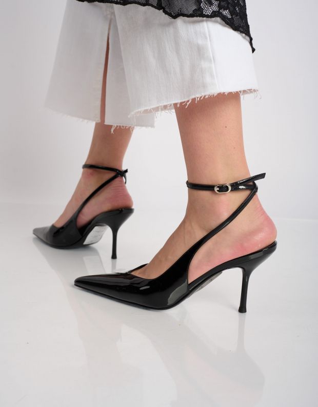 נעלי נשים - Jeffrey Campbell - נעלי סירה לק EXECUTIVE - שחור