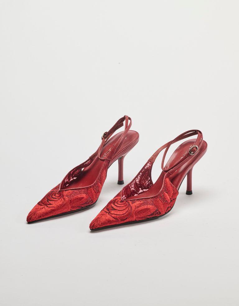 נעלי נשים - Jeffrey Campbell - נעלי סירה תחרה EXEC-L - חמרה4