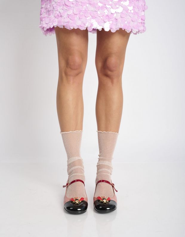 נעלי נשים - Jeffrey Campbell - נעלי בובה JITTERBURG - ורוד   אדום