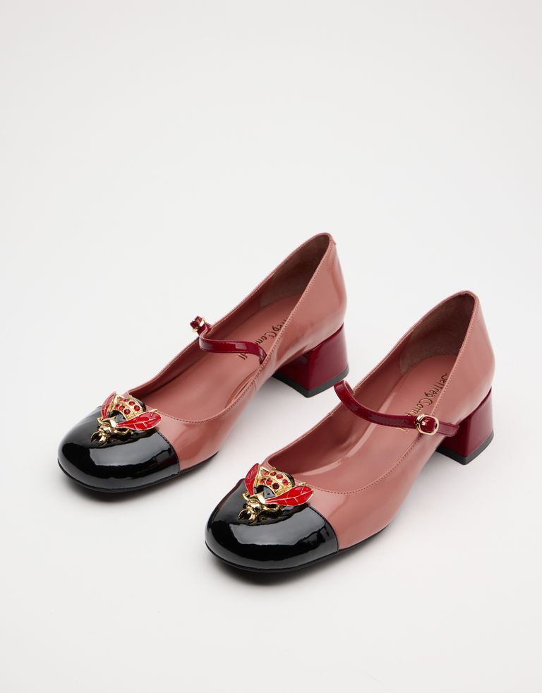 נעלי נשים - Jeffrey Campbell - נעלי בובה JITTERBURG - ורוד   אדום2