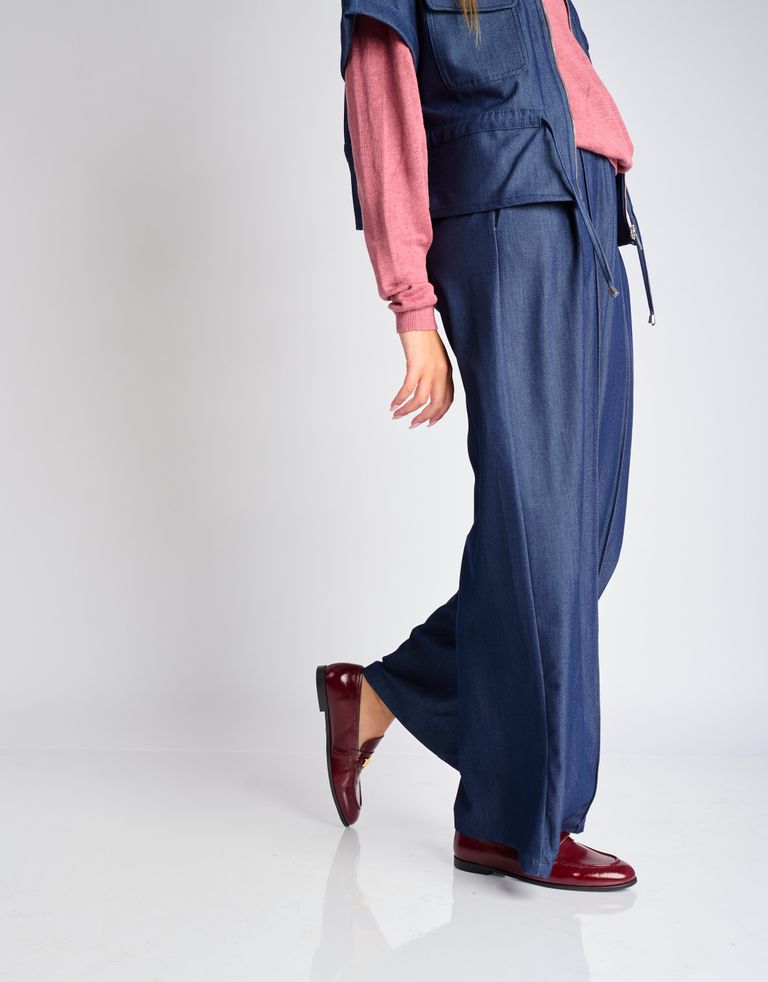 נעלי נשים - Jeffrey Campbell - מוקסינים מעור LOAFED - בורדו2