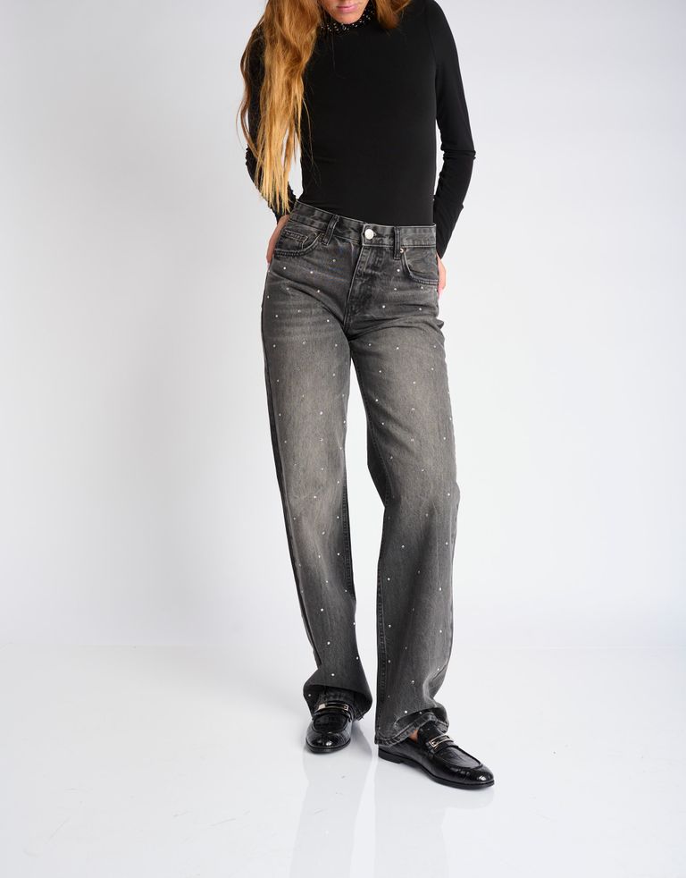 נעלי נשים - Jeffrey Campbell - מוקסינים LOAFED  קרוקו - שחור2