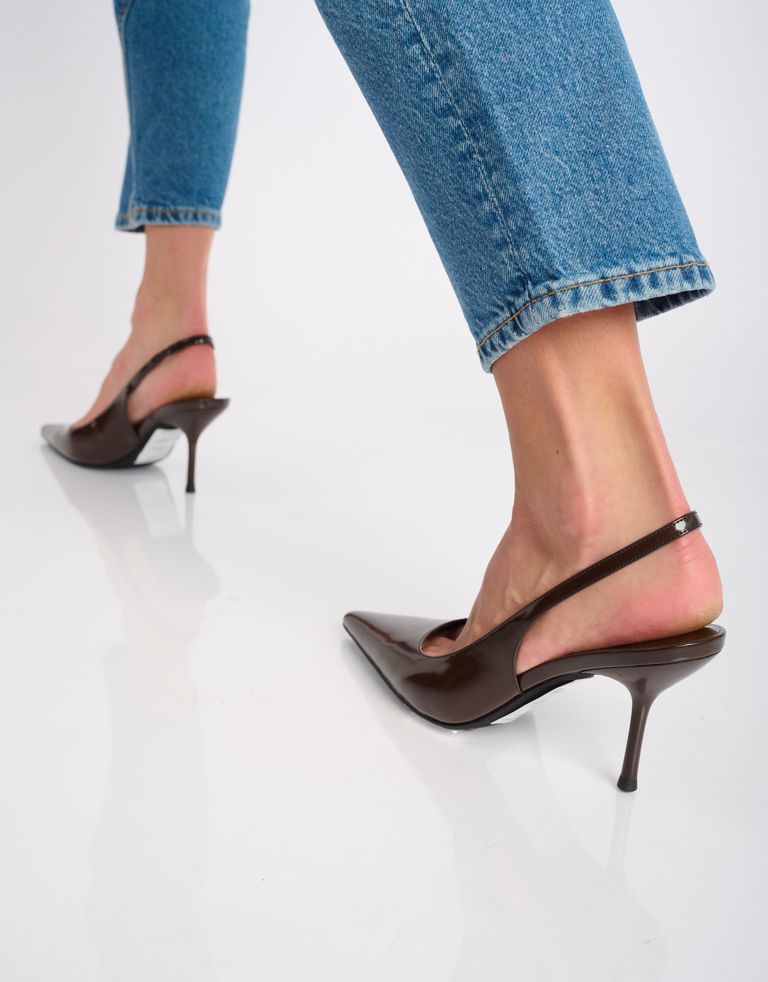 נעלי נשים - Jeffrey Campbell - נעלי סירה עם עקב LOFFICEL - חום4