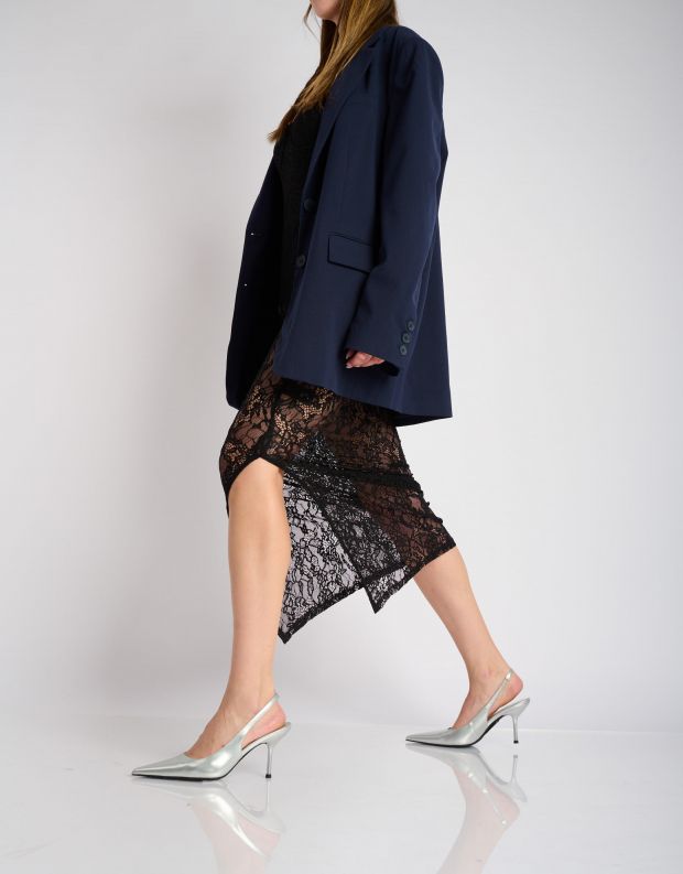 נעלי נשים - Jeffrey Campbell - נעלי סירה מטאליות LOFFICE - כסף