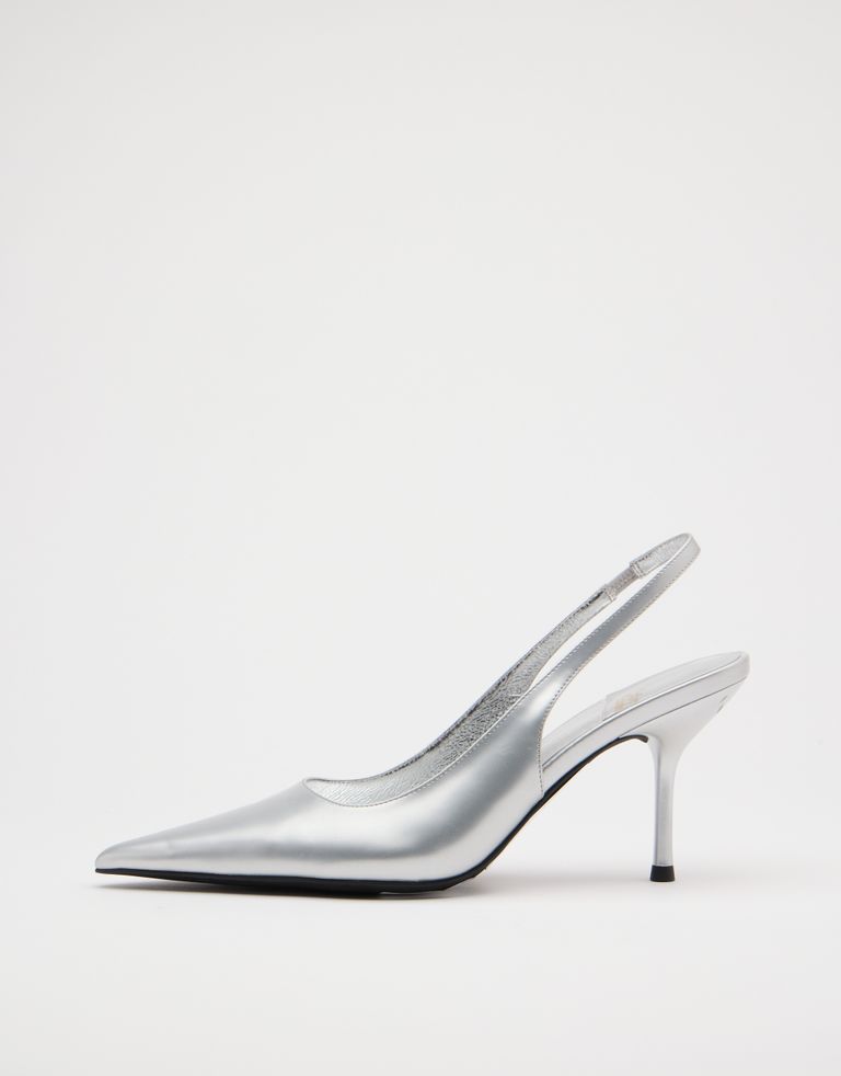 נעלי נשים - Jeffrey Campbell - נעלי סירה מטאליות LOFFICE - כסף4