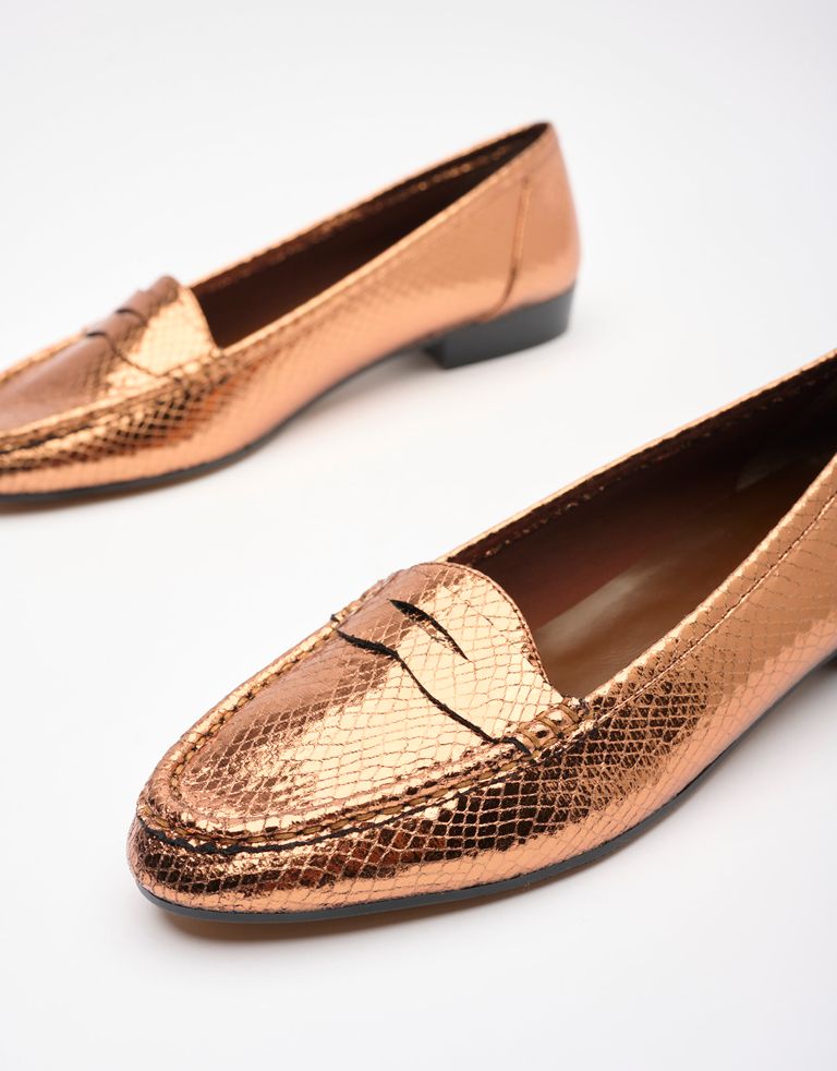 נעלי נשים - Jeffrey Campbell - מוקסינים OLD SOUL SNAKE - ברונזה2