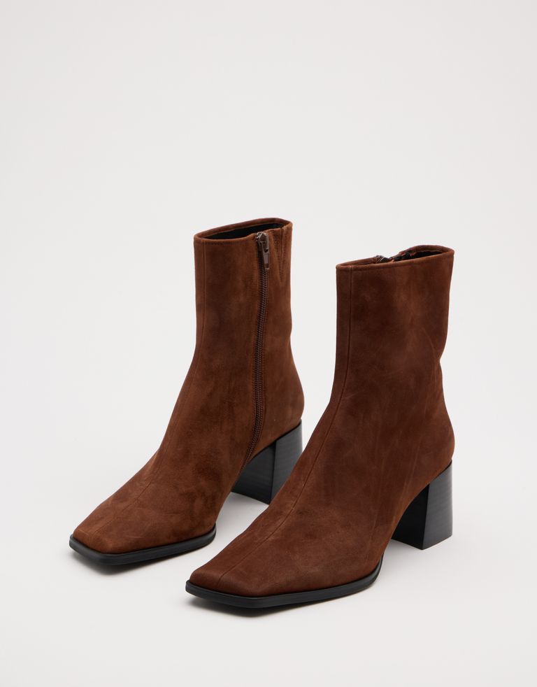 נעלי נשים - Jeffrey Campbell - מגפוני זמש SLIQUE - חום4