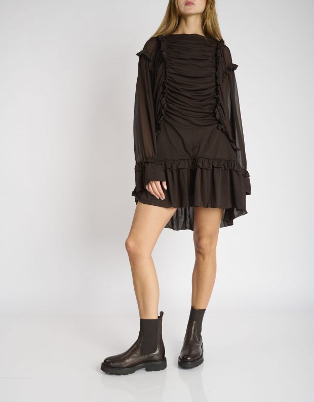 נעלי נשים - Mjus - מגפוני צ'לסי REBECCA - חום כהה