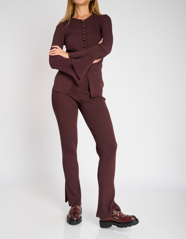 נעלי נשים - Mjus - נעלי מוקסין REBECCA - בורדו2