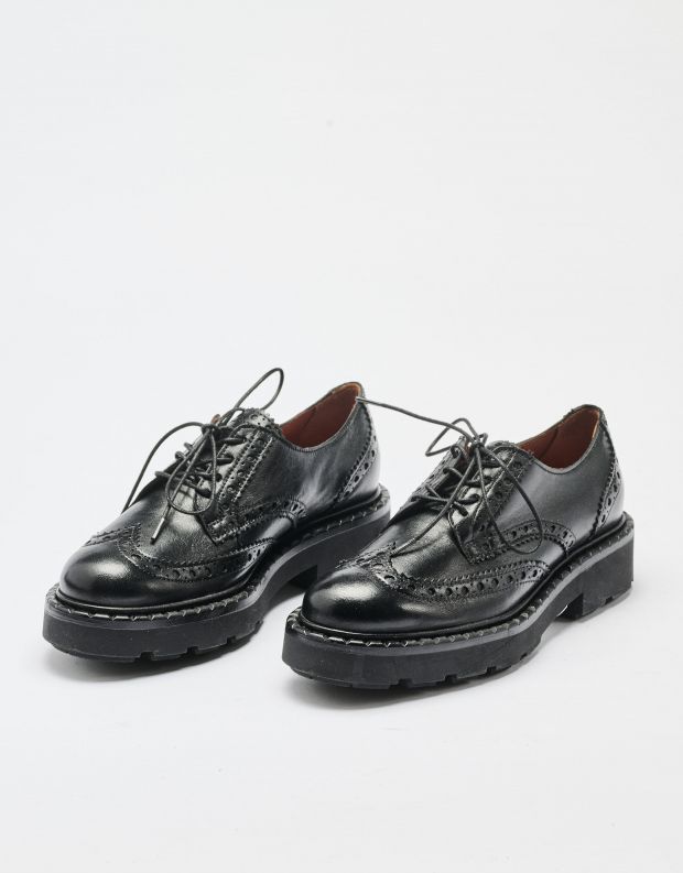 נעלי נשים - Mjus - נעליים עם שרוכים REBECCA - שחור