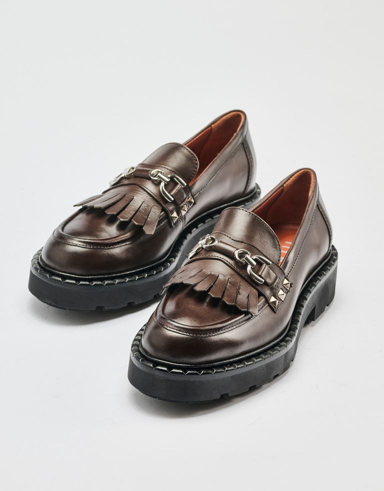 נעלי נשים - Mjus - נעלי מוקסין REBECCA - חום כהה2