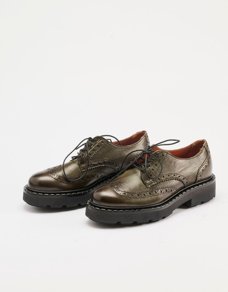 נעלי נשים - Mjus - נעליים עם שרוכים REBECCA - חאקי2