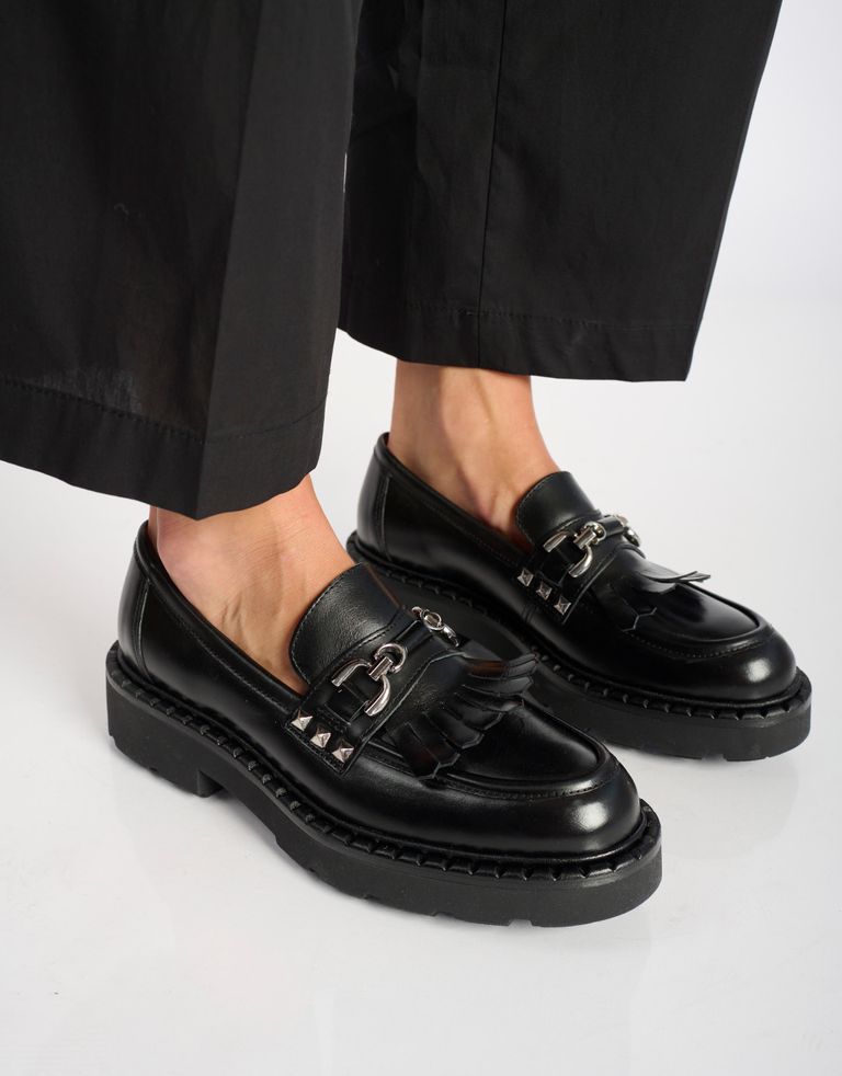 נעלי נשים - Mjus - נעלי מוקסין REBECCA - שחור2