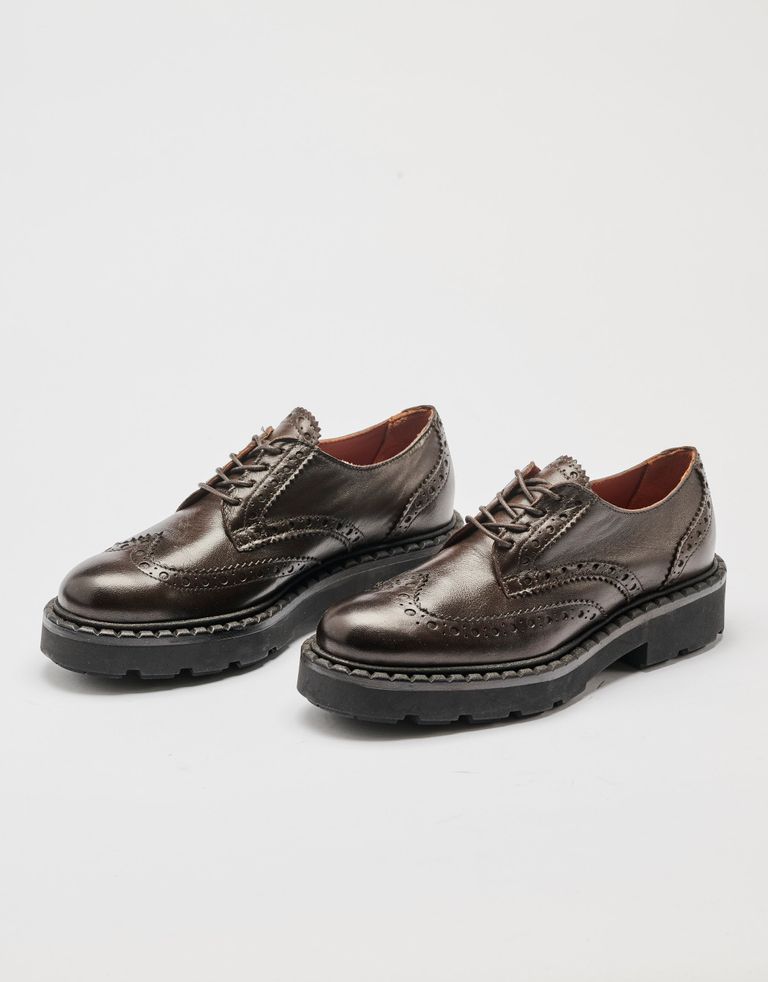 נעלי נשים - Mjus - נעליים עם שרוכים REBECCA - חום כהה2