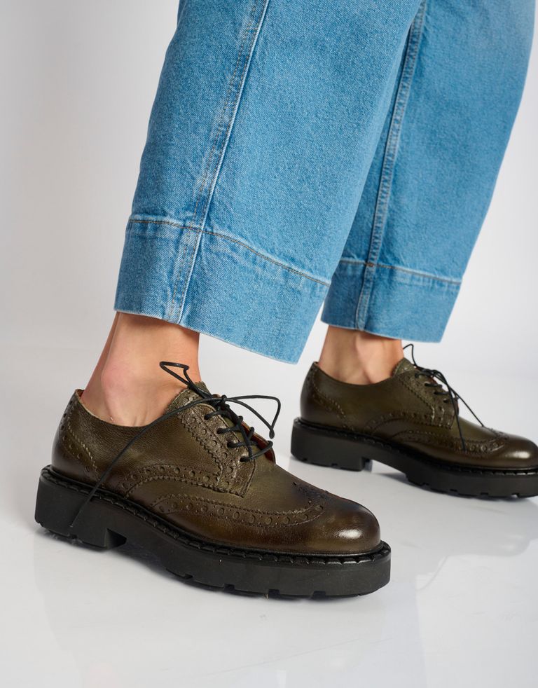 נעלי נשים - Mjus - נעליים עם שרוכים REBECCA - חאקי3