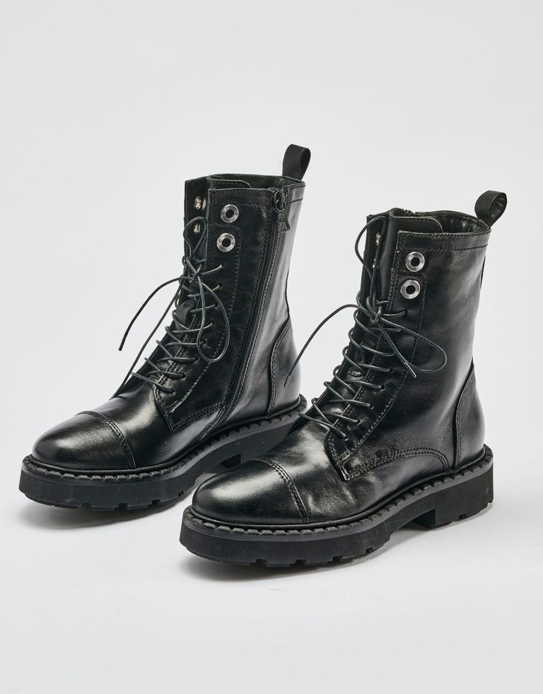 נעלי נשים - Mjus - מגפונים עם שרוכים REBECCA - שחור2