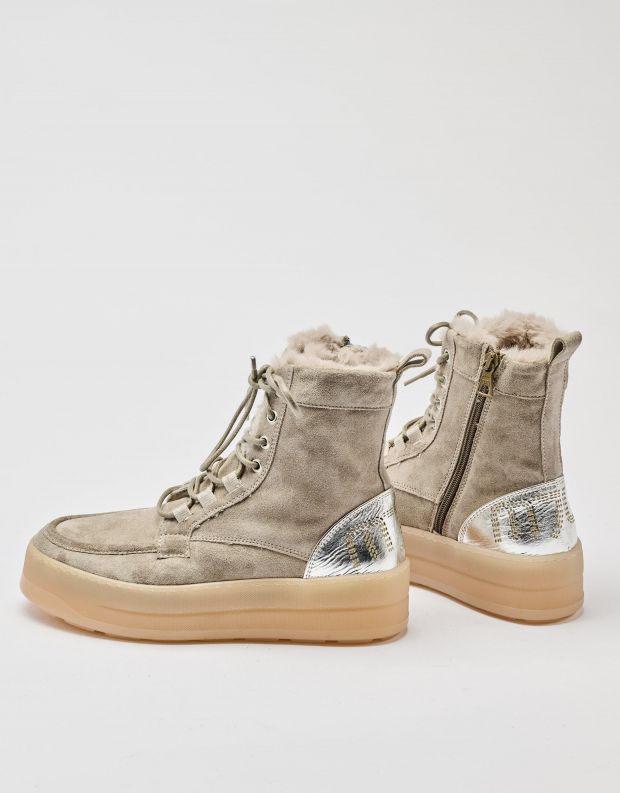 נעלי נשים - Mjus - סניקרס זמש גבוהות LURDES - אפור