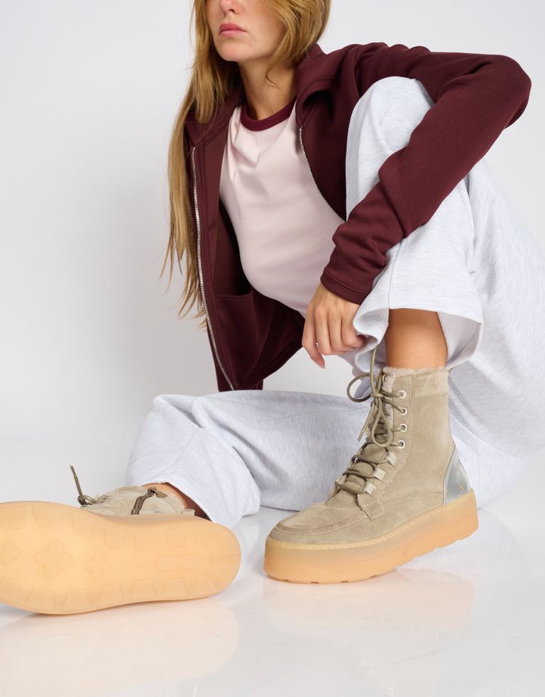 נעלי נשים - Mjus - סניקרס זמש גבוהות LURDES - אפור2