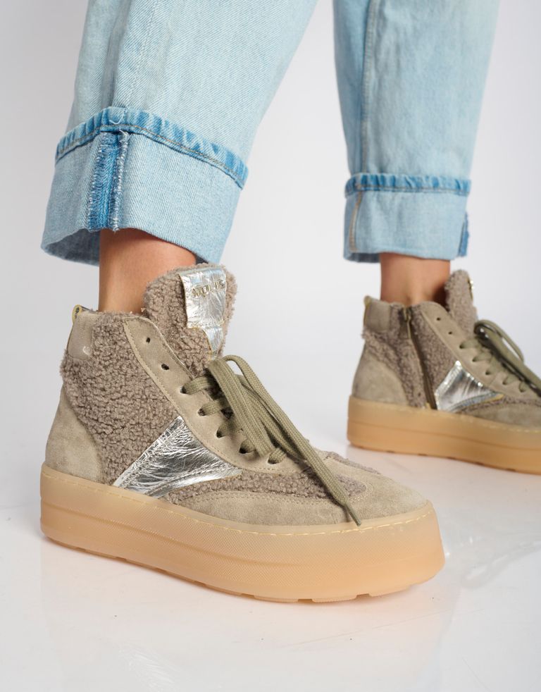 נעלי נשים - Mjus - סניקרס טדי גבוהות LURDES - אפור3