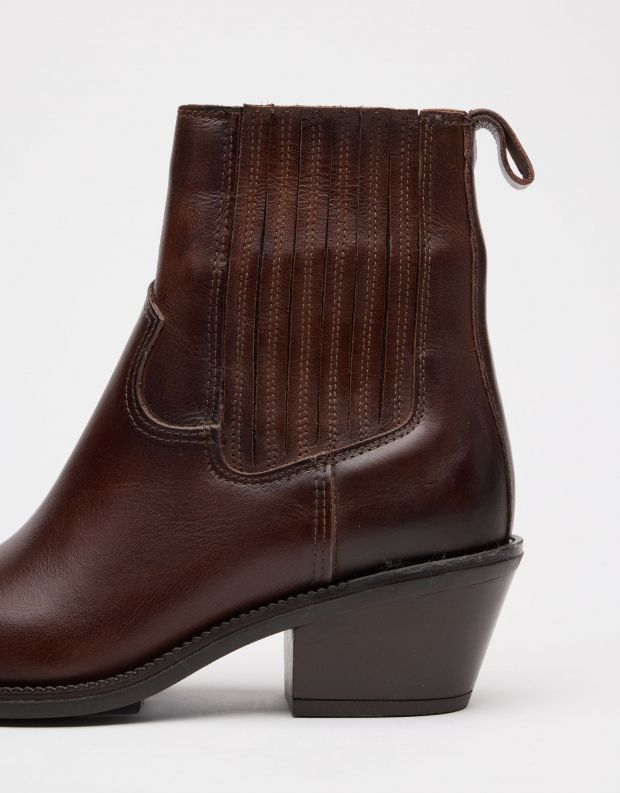 נעלי נשים - Mjus - מגפוני עור TERESA - חום