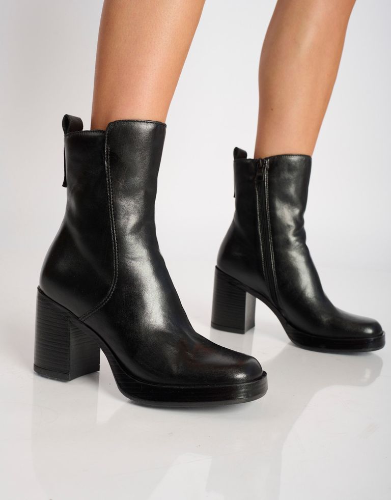 נעלי נשים - Mjus - מגפונים עם עקב MICAELA - שחור2