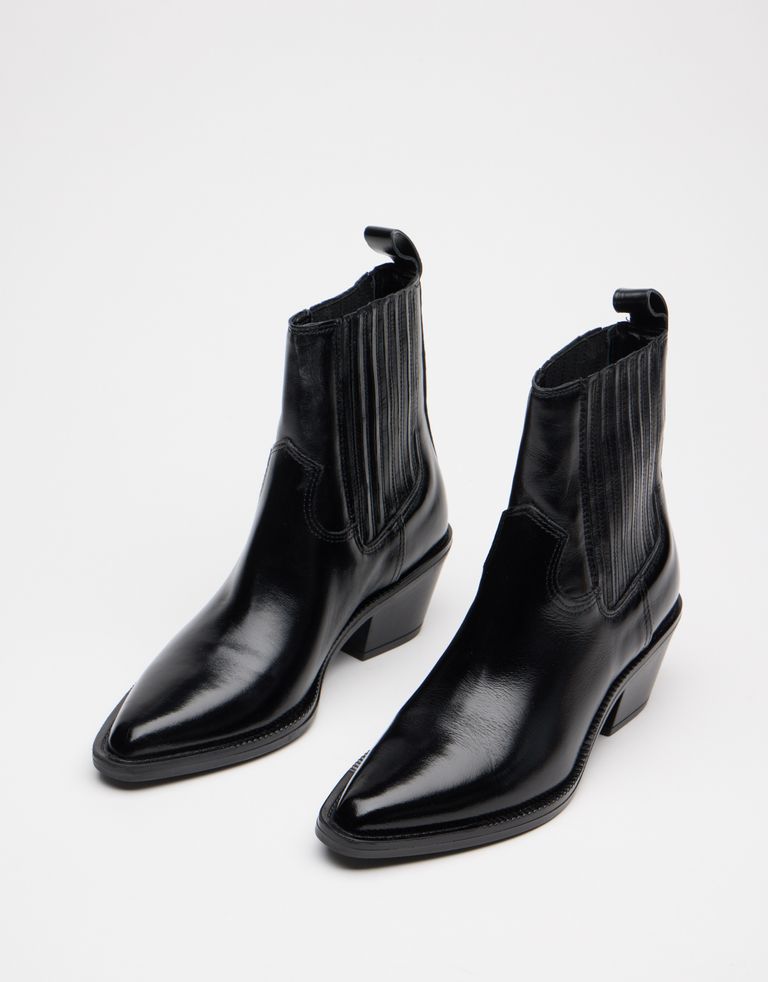 נעלי נשים - Mjus - מגפוני עור TERESA - שחור2