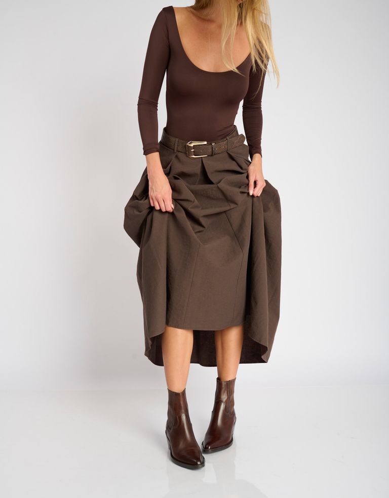 נעלי נשים - Mjus - מגפוני עור TERESA - חום2