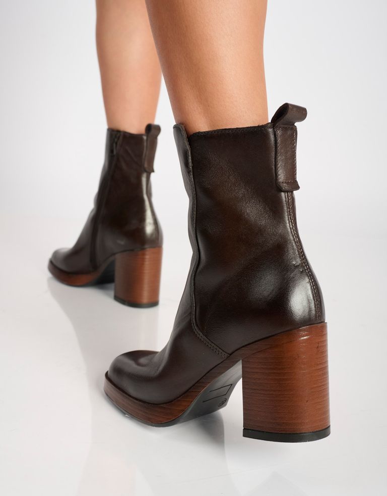 נעלי נשים - Mjus - מגפונים עם עקב MICAELA - חום4