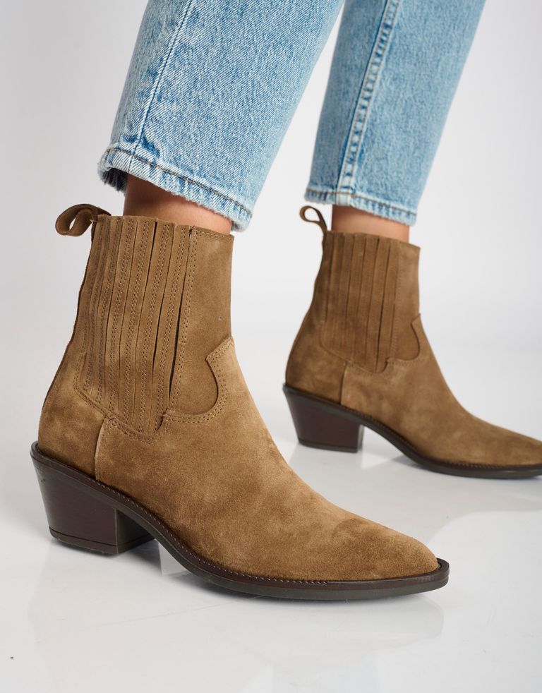 נעלי נשים - Mjus - מגפוני זמש TERESA - חום3