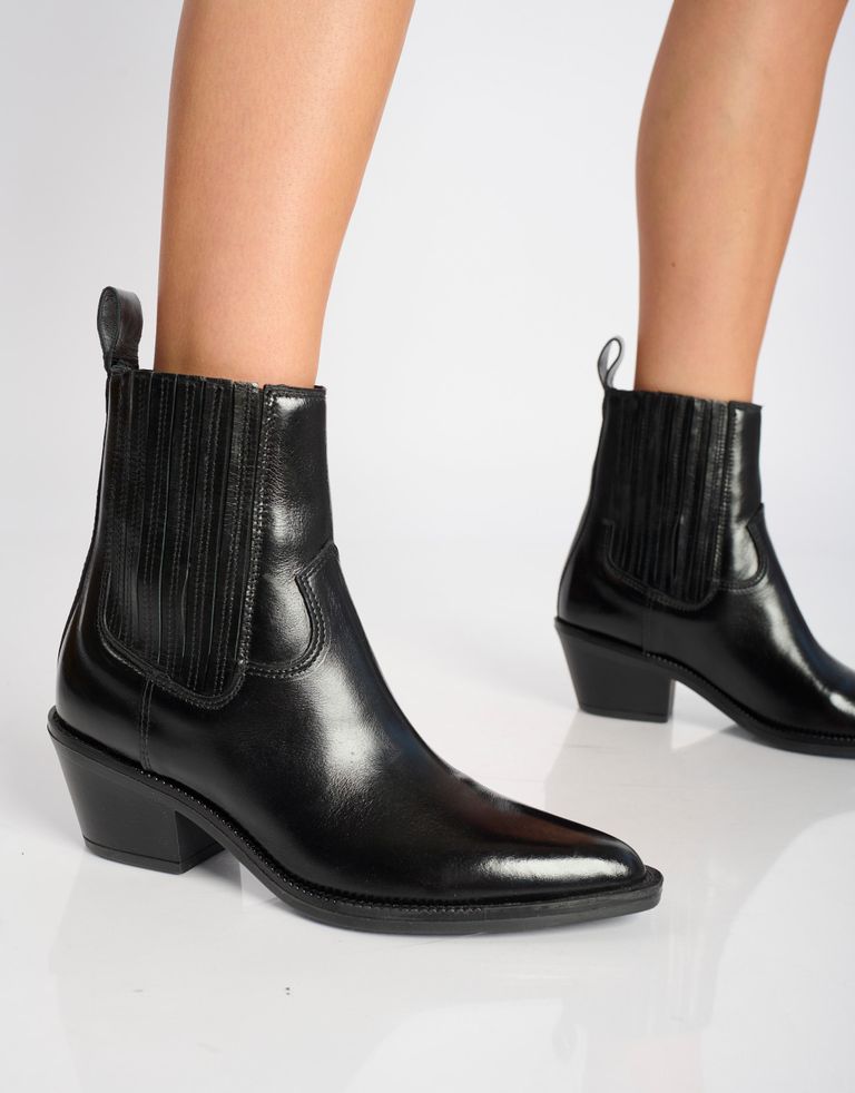 נעלי נשים - Mjus - מגפוני עור TERESA - שחור4