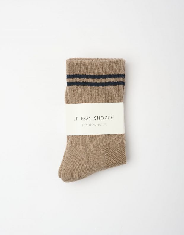נעלי נשים - Le Bon Shoppe - גרביים BOYFRIEND - חום