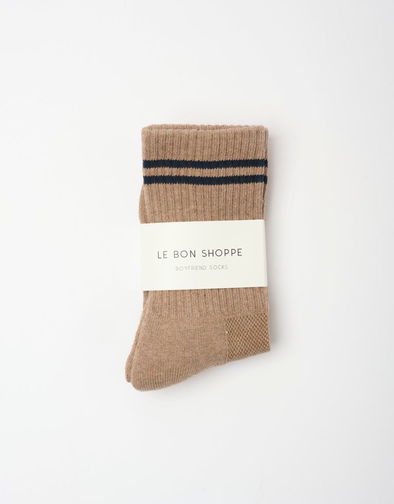 נעלי נשים - Le Bon Shoppe - גרביים BOYFRIEND - חום