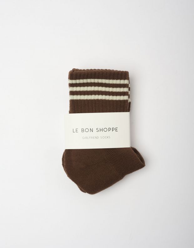 נעלי נשים - Le Bon Shoppe - גרביים GIRLFRIEND - חום