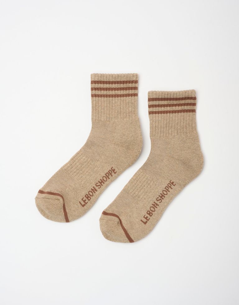 נעלי נשים - Le Bon Shoppe - גרביים GIRLFRIEND - חום בהיר2