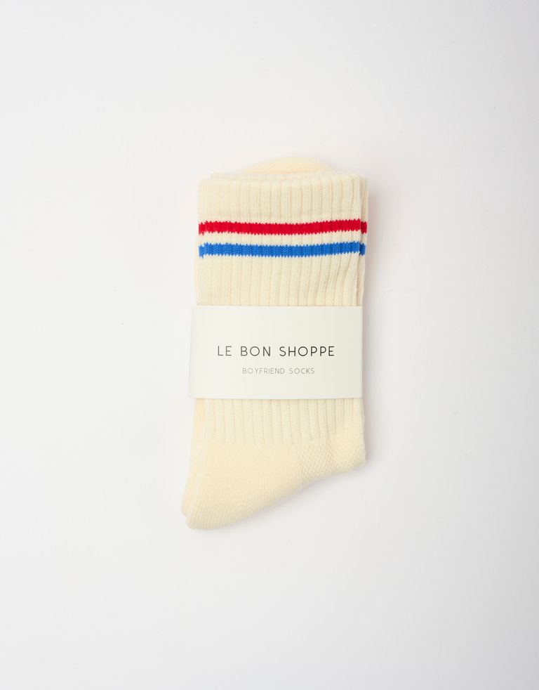 נעלי נשים - Le Bon Shoppe - גרביים BOYFRIEND - לבן