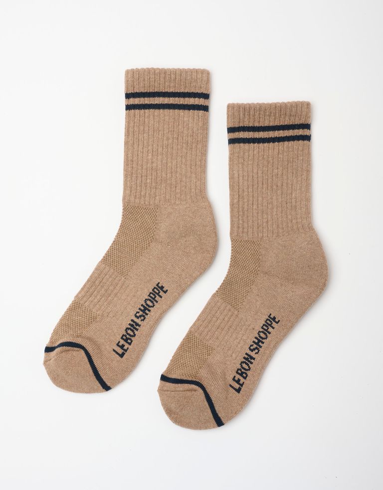 נעלי נשים - Le Bon Shoppe - גרביים BOYFRIEND - חום2