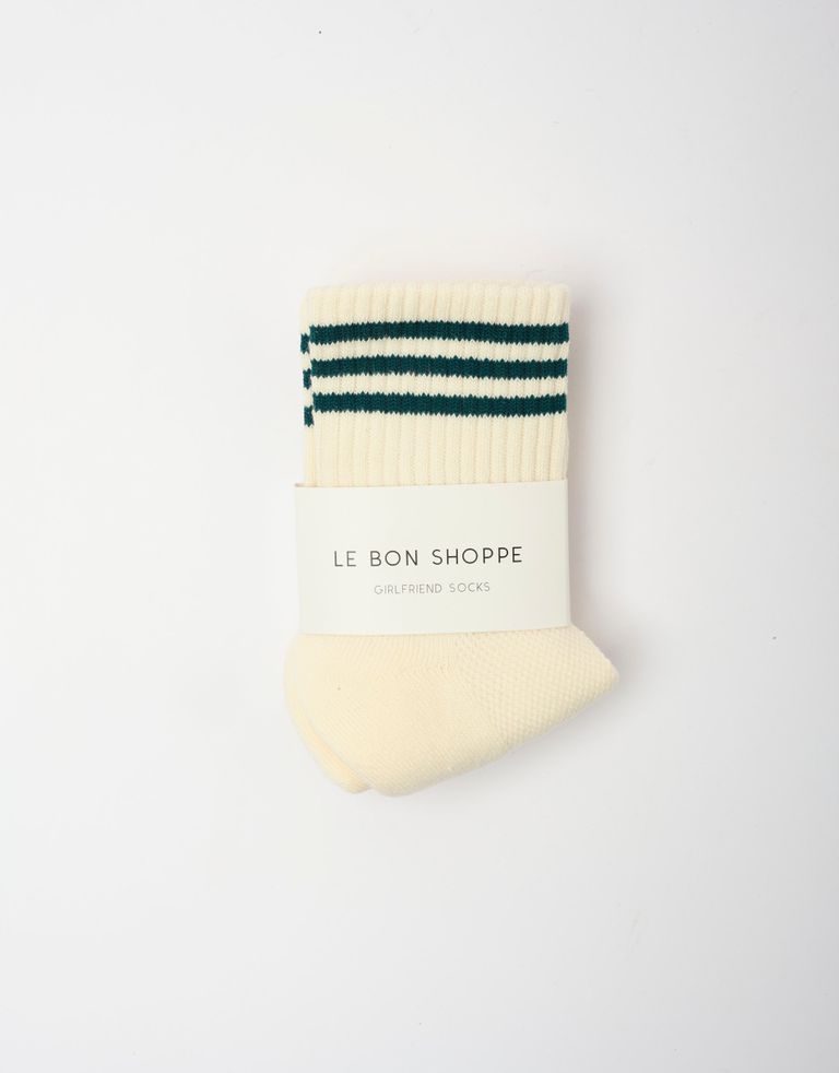 נעלי נשים - Le Bon Shoppe - גרביים GIRLFRIEND - לבן