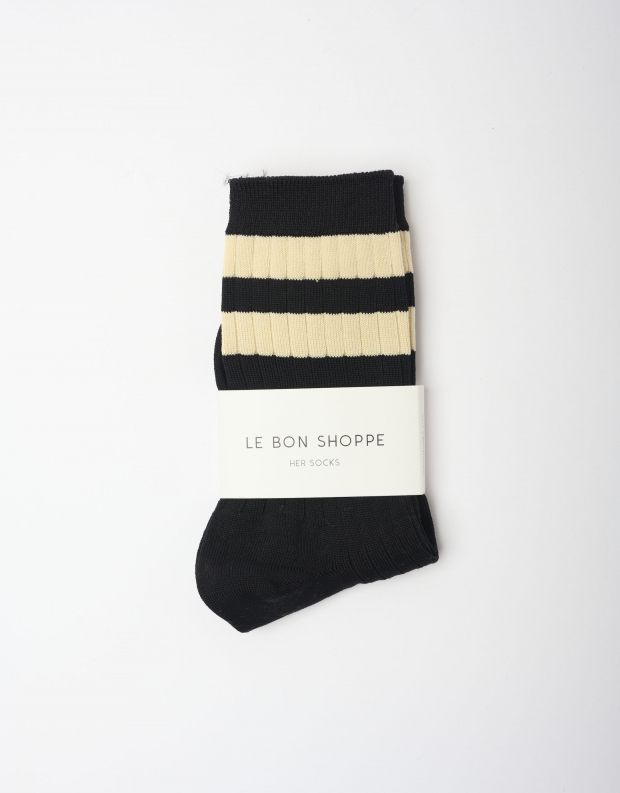 נעלי נשים - Le Bon Shoppe - גרביים HER VARSITY - שחור