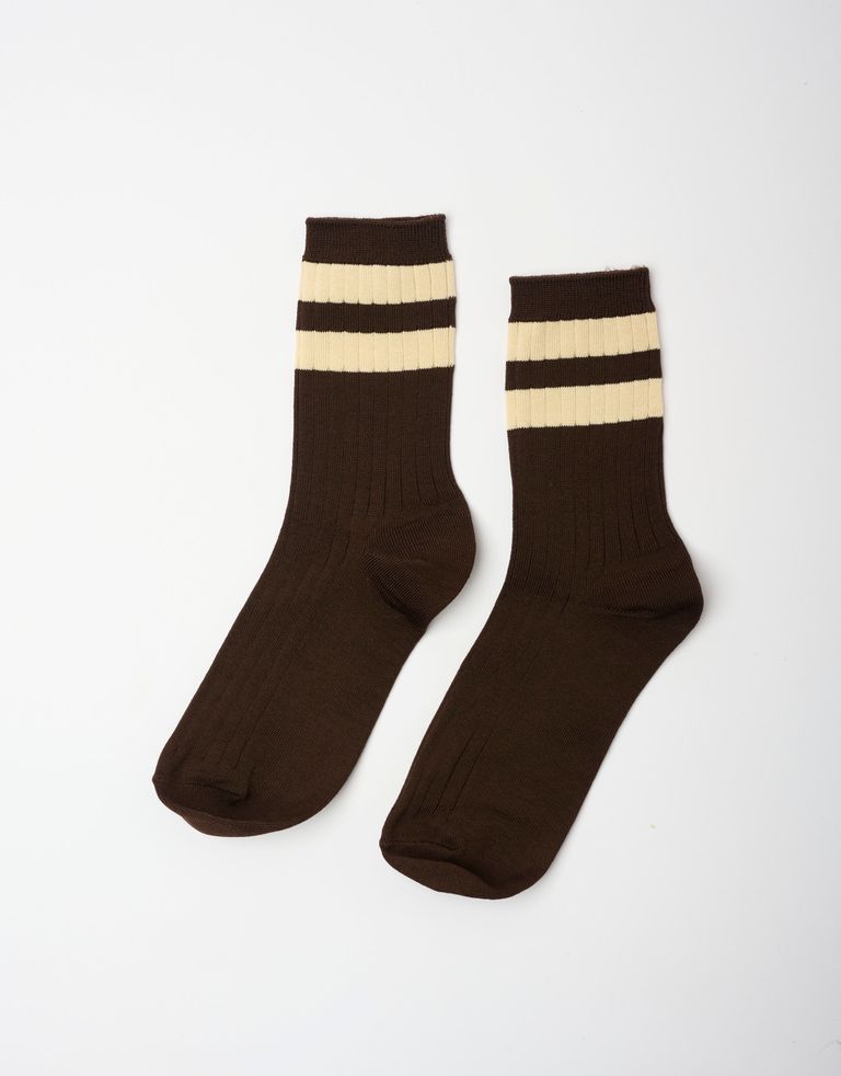 נעלי נשים - Le Bon Shoppe - גרביים HER VARSITY - חום3