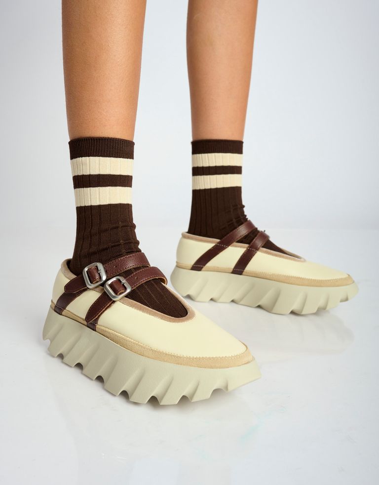 נעלי נשים - Le Bon Shoppe - גרביים HER VARSITY - חום4