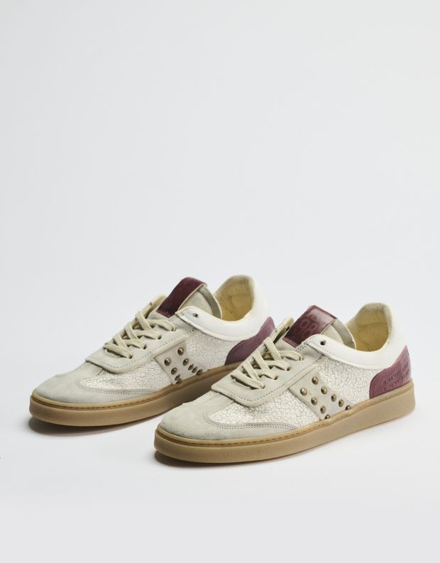 נעלי גברים - A.S. 98 - סניקרס עור DAVID - לבן