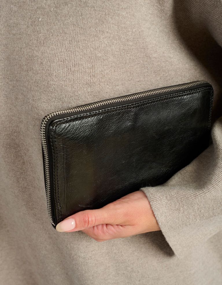 A.S. 98 - ארנק עור מלבני גדול - שחור2