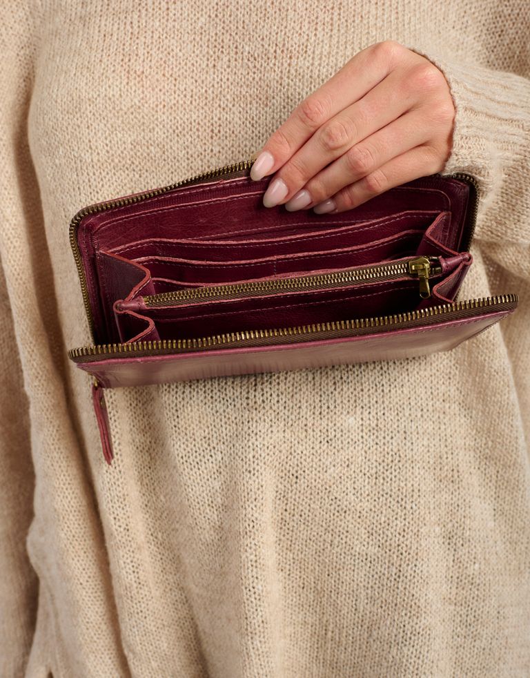 A.S. 98 - ארנק עור מלבני גדול - בורדו4