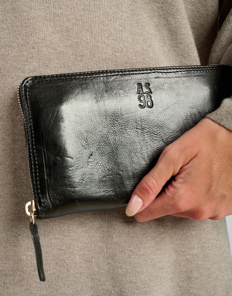 A.S. 98 - ארנק עור מלבני גדול - שחור4