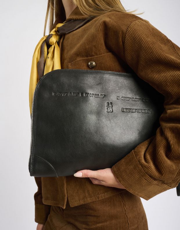 A.S. 98 - תיק קלאץ' עם רצועה ROMA - שחור