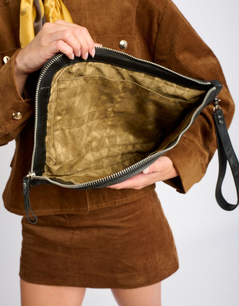 A.S. 98 - תיק קלאץ' עם רצועה ROMA - שחור4