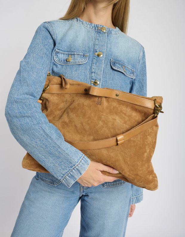 נעלי נשים - A.S. 98 - תיק לולאות מזמש MILANA - קאמל