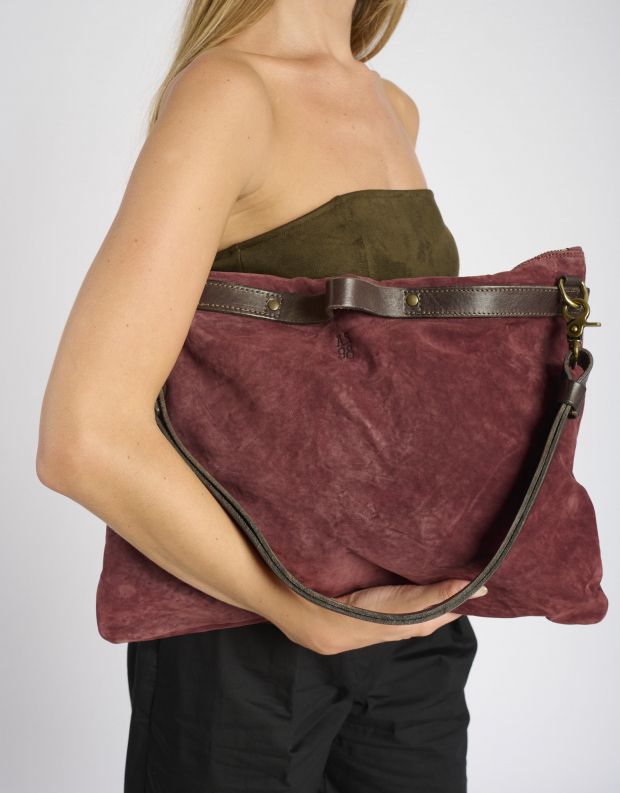 נעלי נשים - A.S. 98 - תיק לולאות מזמש MILANA - בורדו