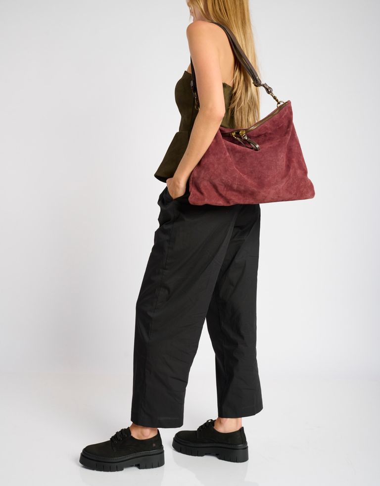 נעלי נשים - A.S. 98 - תיק לולאות מזמש MILANA - בורדו2